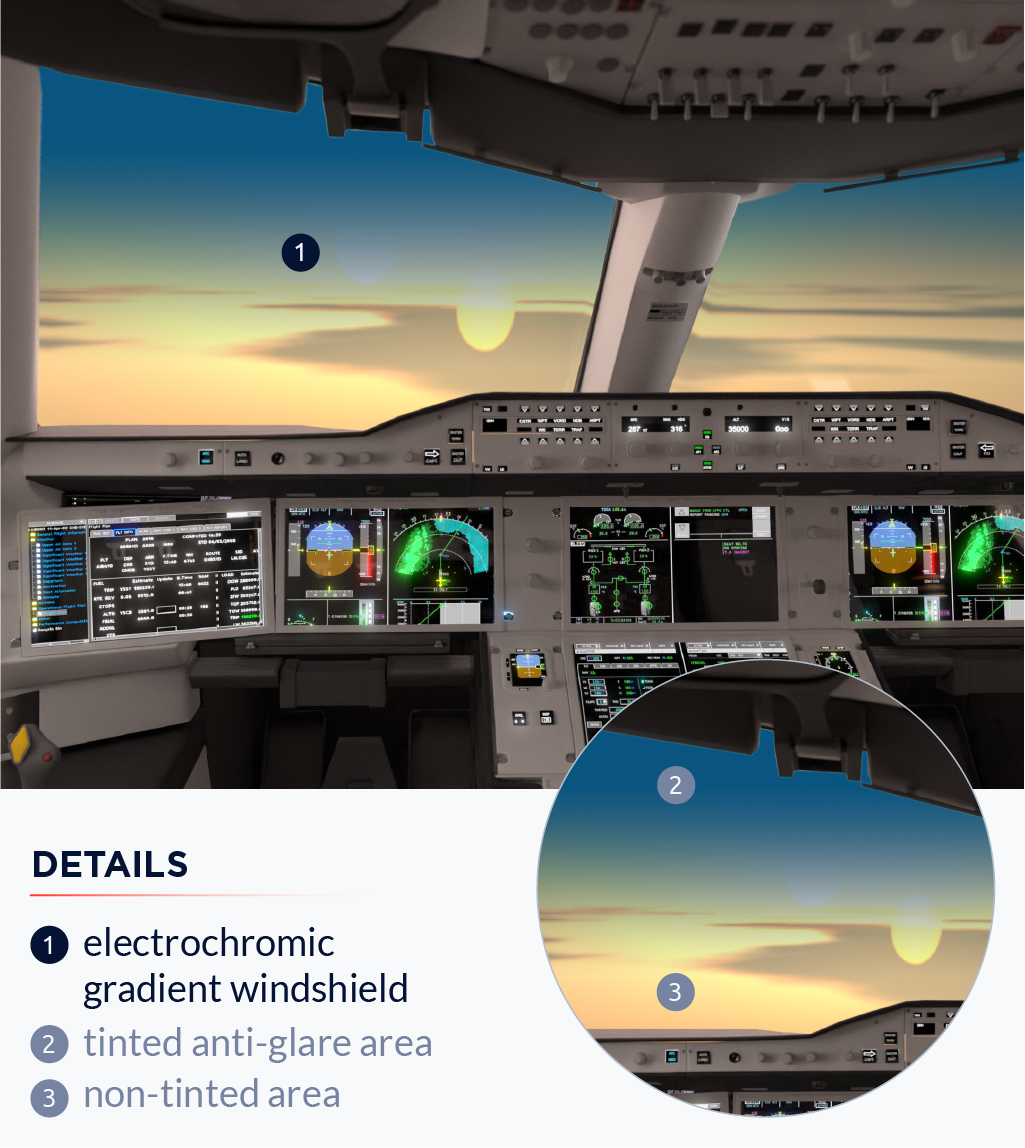 Anti glare windshield